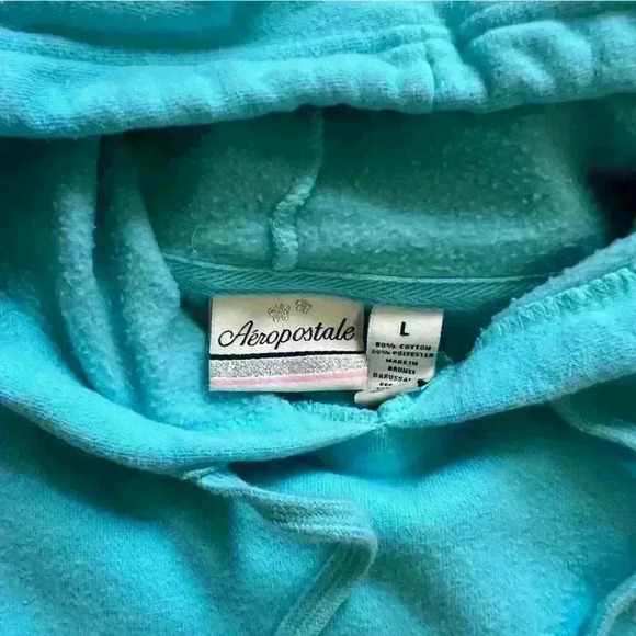 Y2K Aeropostale Embroidered Logo Butterfly Hoodie Large - Picture 3 of 6